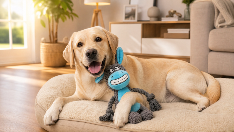 Dein Hund entspannt, auch während du im Büro bist